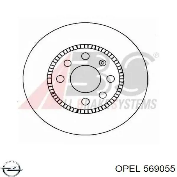 569055 Opel диск тормозной передний