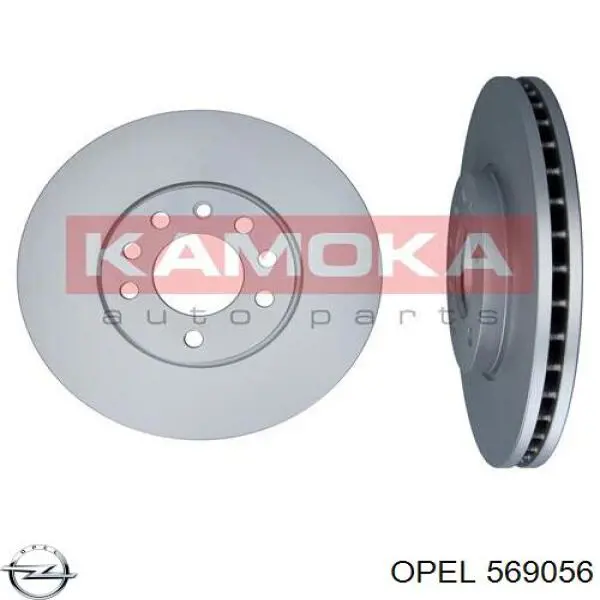 Передние тормозные диски 569056 Opel