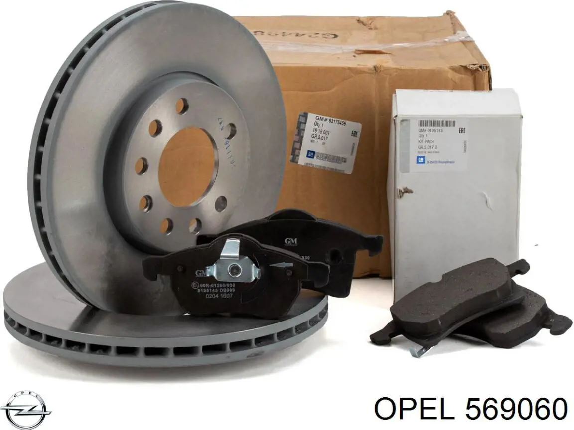 Передний тормозной диск Opel 569060