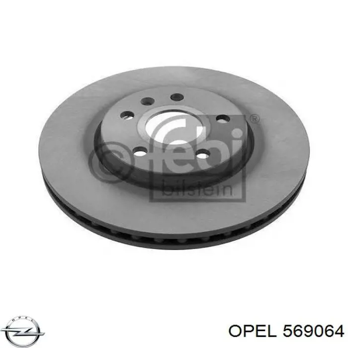 569064 Opel тормозные диски