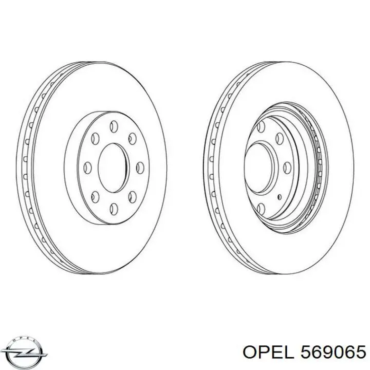 Тормоз дисковый передний Opel 569065 цена, от 99.38 USD