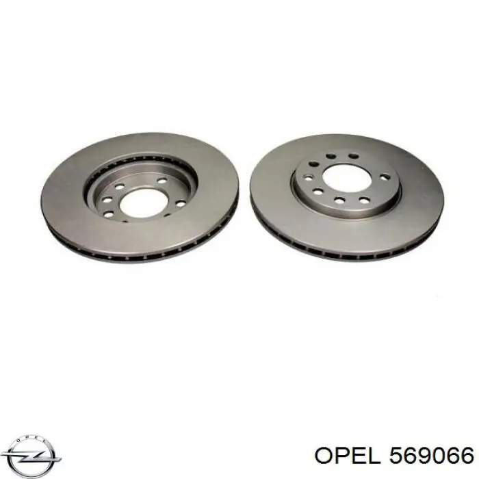 Передние тормозные диски 569066 Opel