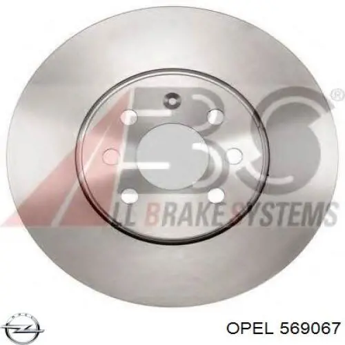 569067 Opel диск тормозной передний