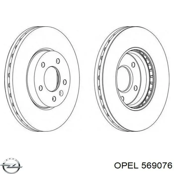 Тормоз дисковый передний Opel 569076 цена, от 57.35 USD