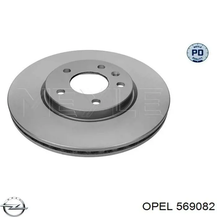 569082 Opel диск тормозной передний