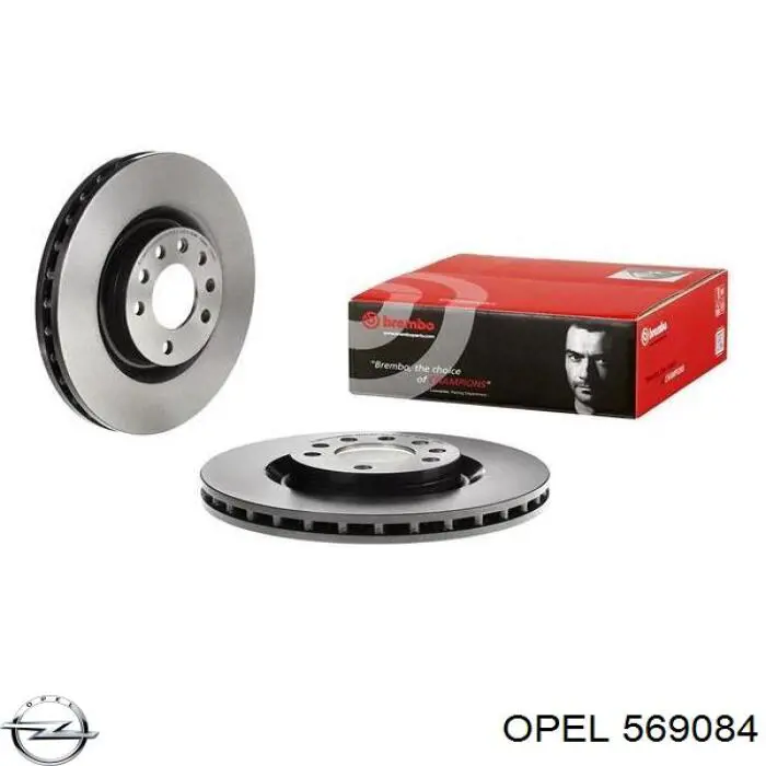 569084 Opel диск тормозной передний
