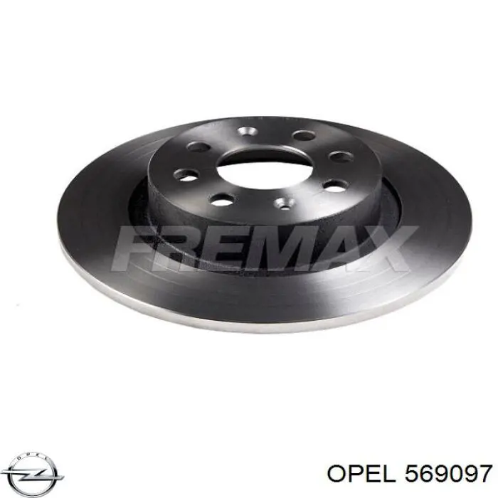 Тормозные диски 569097 Opel