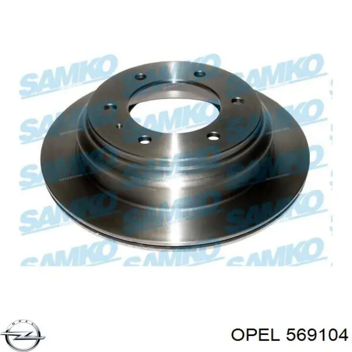 Тормозные диски 569104 Opel