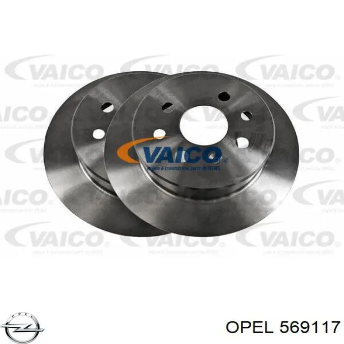 Тормозные диски 569117 Opel