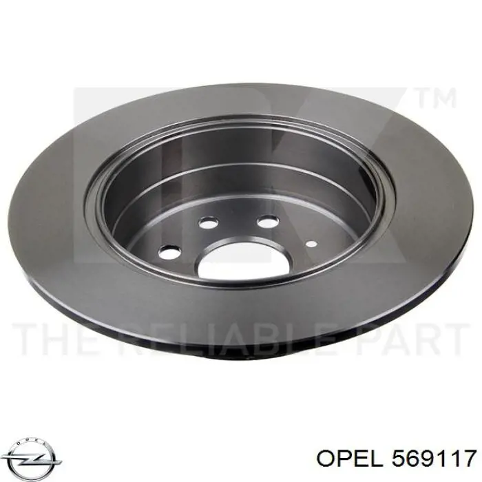 Купить 569117 Opel Диск тормозной задний