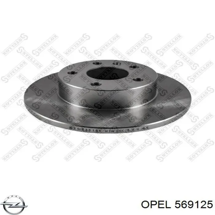 569125 Opel Дисковый тормоз