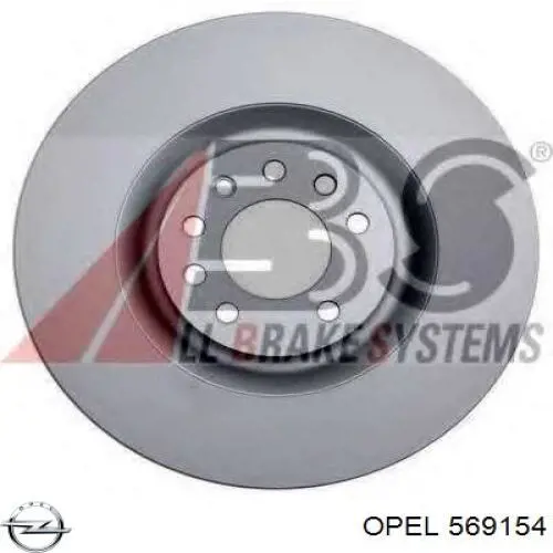 569154 Opel диск тормозной передний