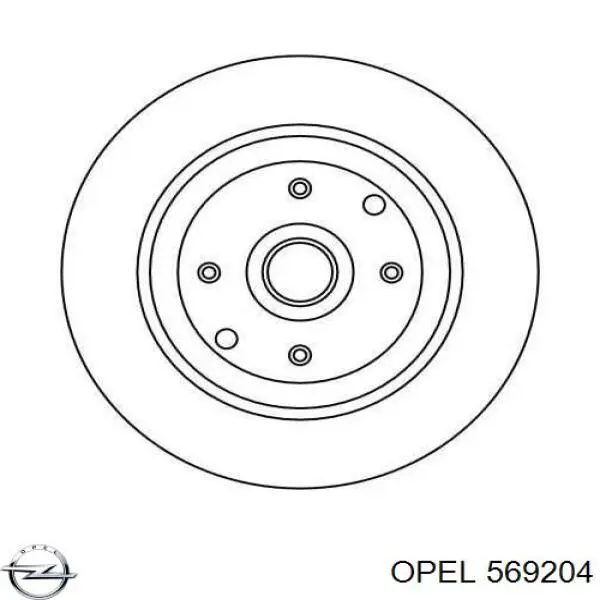 Купить 569204 Opel Диск тормозной задний
