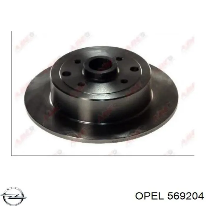 Тормозные диски 569204 Opel