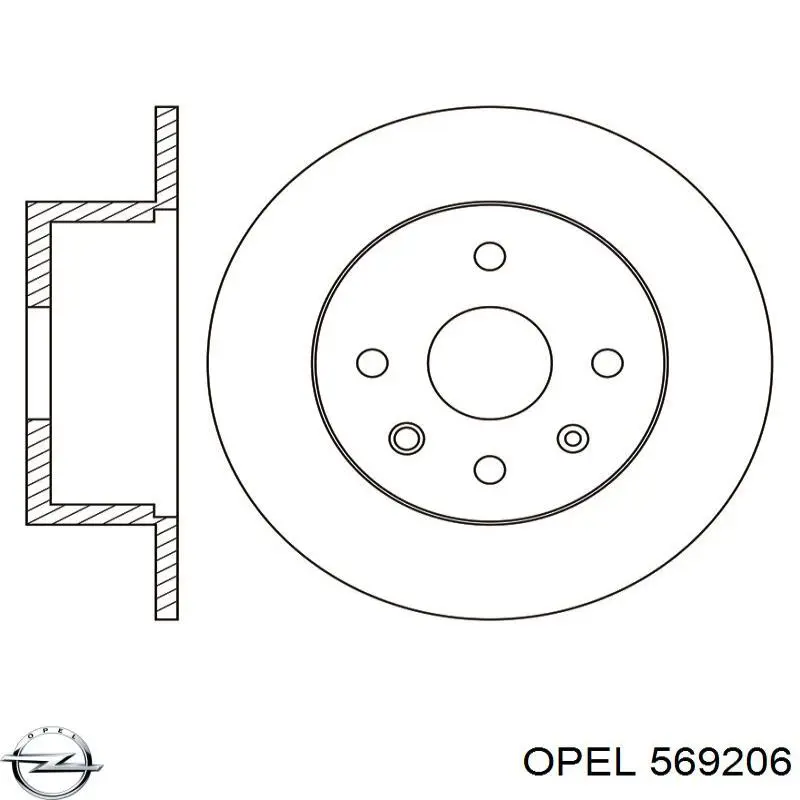 569206 Opel Дисковый тормоз
