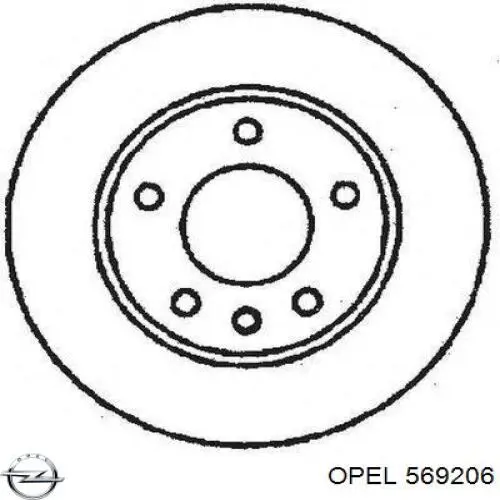 Задний тормозной диск Opel 569206 цена, от 24.84 USD