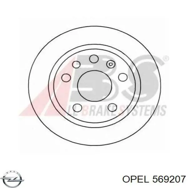 Тормозные диски 569207 Opel