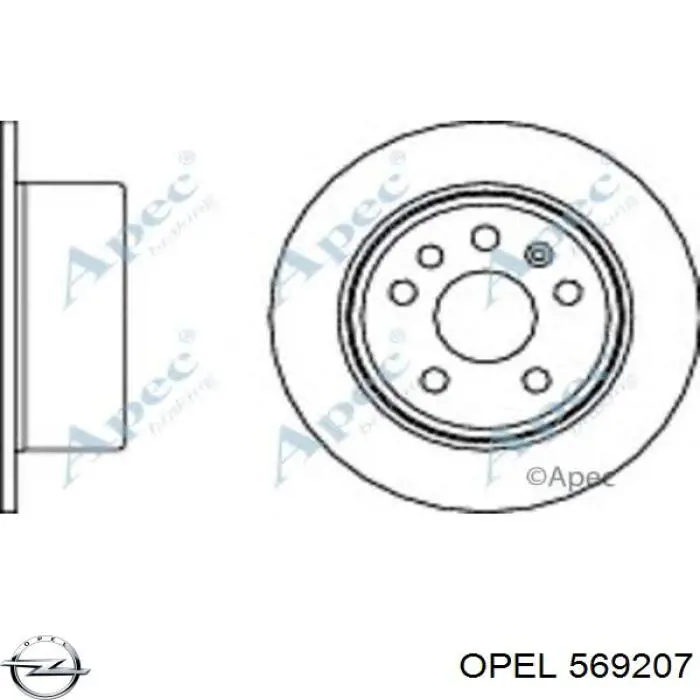 569207 Opel Дисковый тормоз