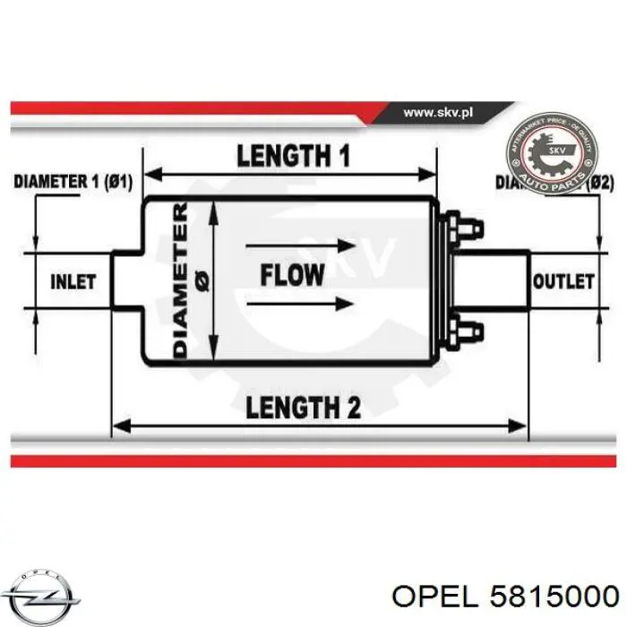 Купить 5815000 Opel Магистральный бензонасос