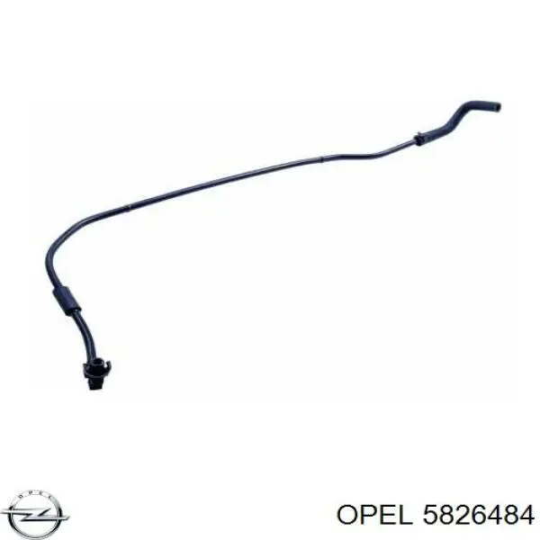 5826484 Opel шланг (патрубок обогрева дроссельной заслонки)