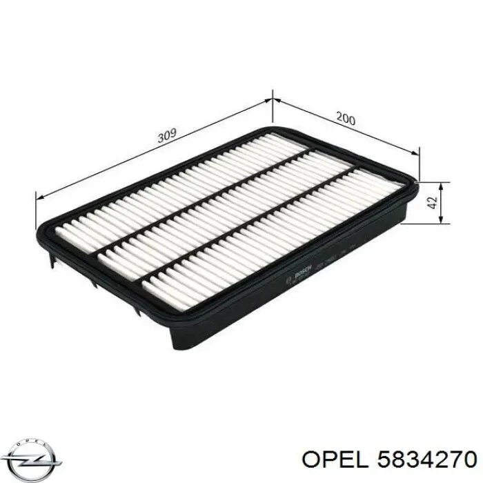 Купить 5834270 Opel Автомобильный фильтр воздуха