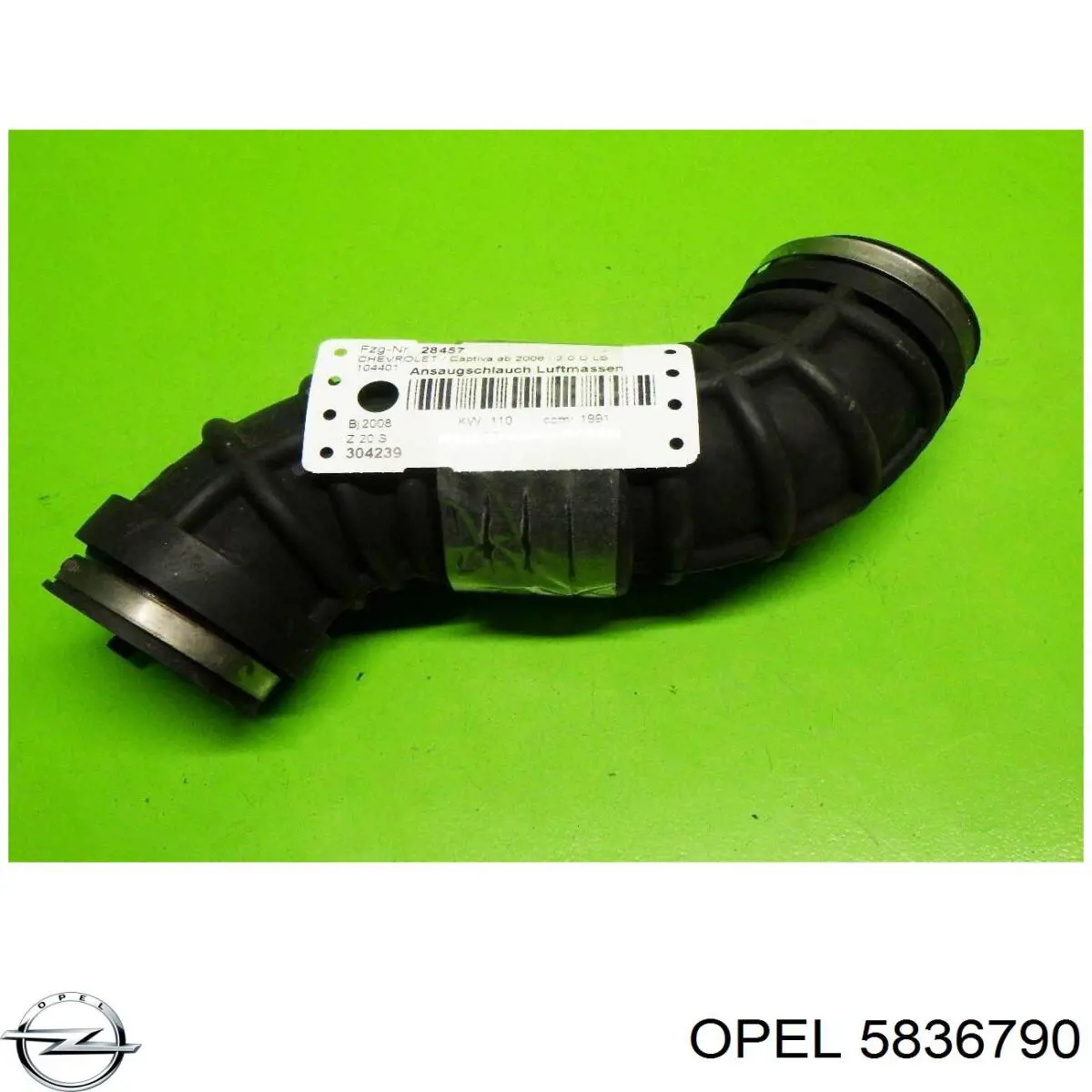 5836790 GM Tubo flexible de aspiración, salida del filtro de aire original y equivalente