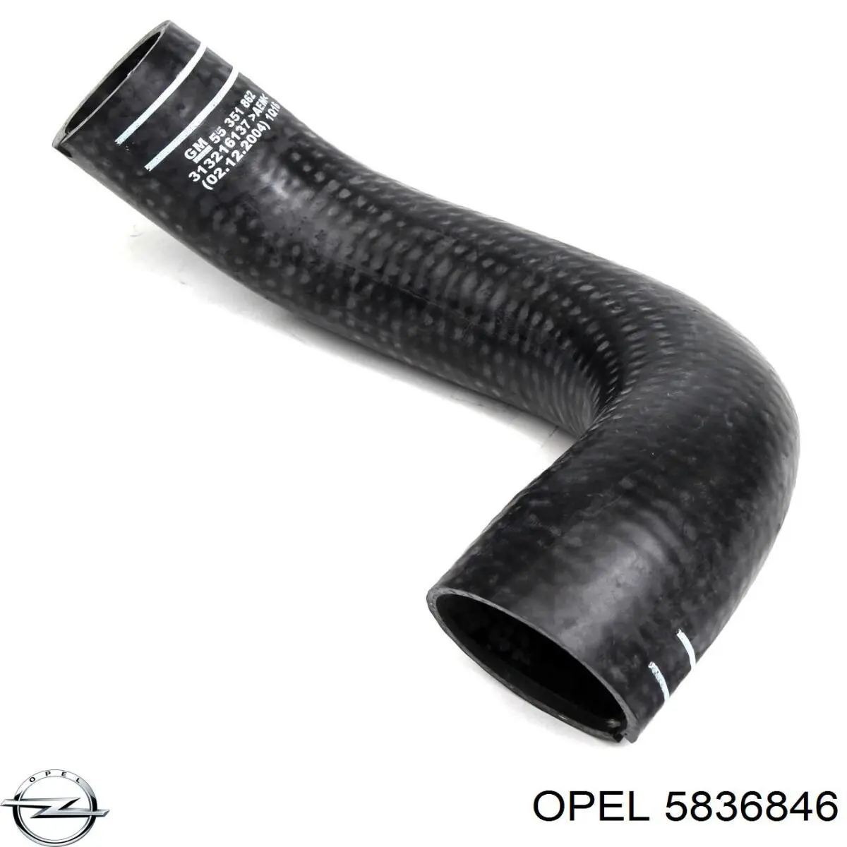 Патрубок интеркулера 5836846 Opel