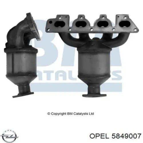 Каталитический нейтрализатор отработавших газов Opel 5849007 цена, от 205.65 USD
