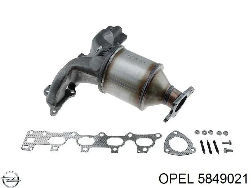 Купить 5849021 Opel Передняя часть глушителя