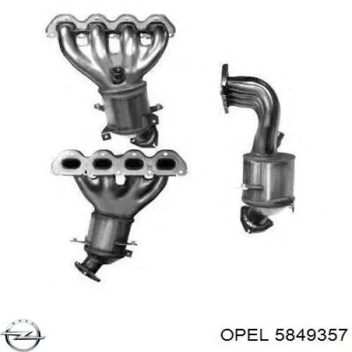 5849357 Opel tubo coletor de escape