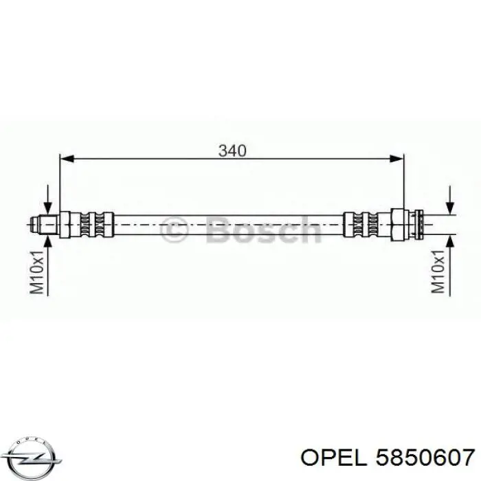 5850607 Opel прокладка впускного коллектора