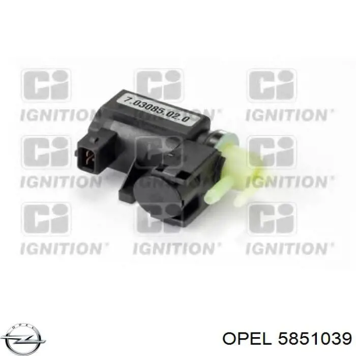 Купить 5851039 Opel Клапан преобразователь давления наддува (соленоид) 