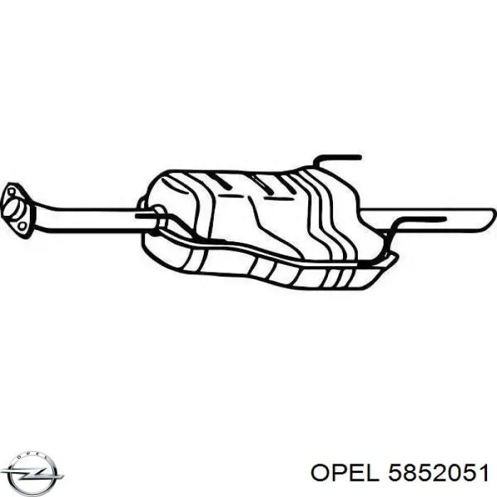 Глушитель задний 5852051 Opel