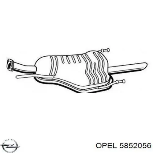 Выхлоп задний Opel 5852056 цена, от 94.22 USD