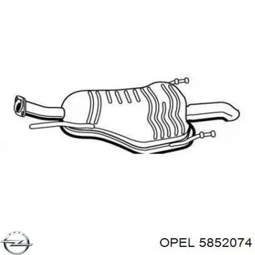 Купить 5852074 Opel Глушитель задний