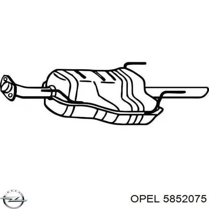 Глушитель, задняя часть 5852075 Opel