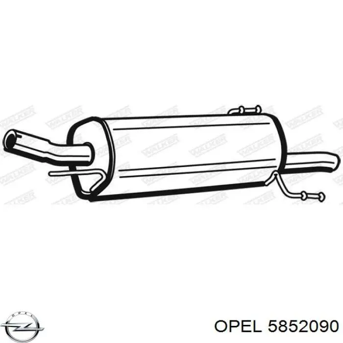 5852090 Opel Выхлопная труба