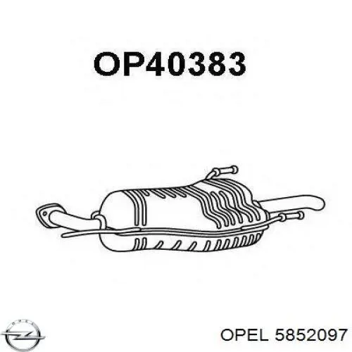 Глушитель задний 5852097 Opel
