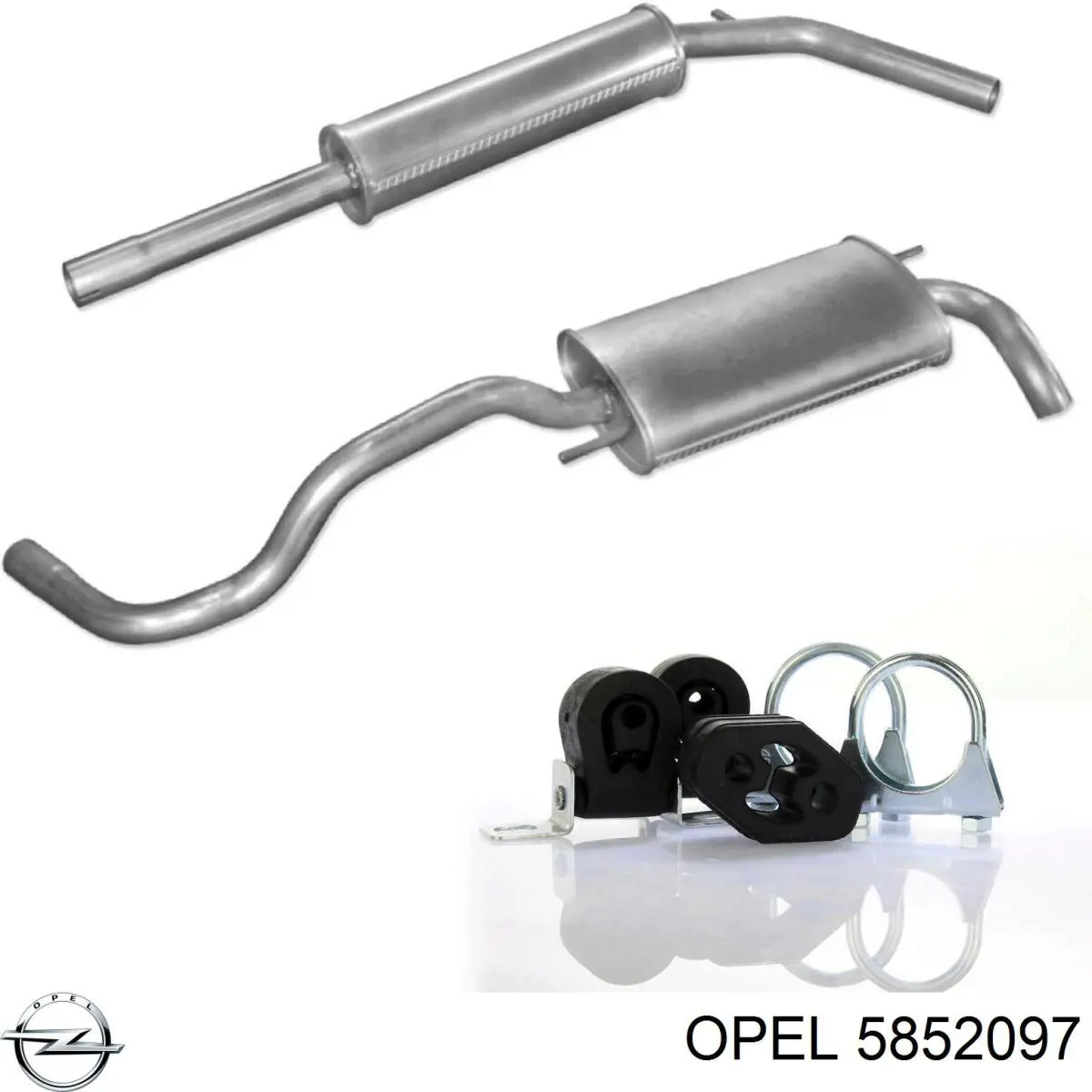 5852097 Opel Выхлопная труба