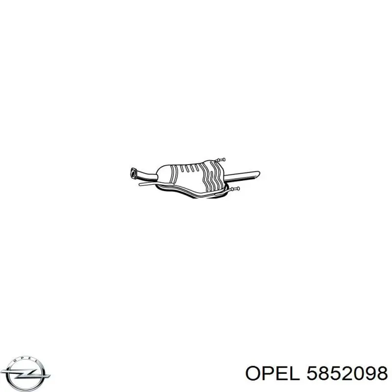 Глушитель задний 5852098 Opel