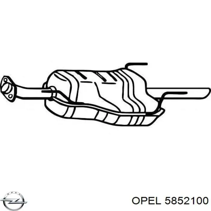 Глушитель, задняя часть 5852100 Opel