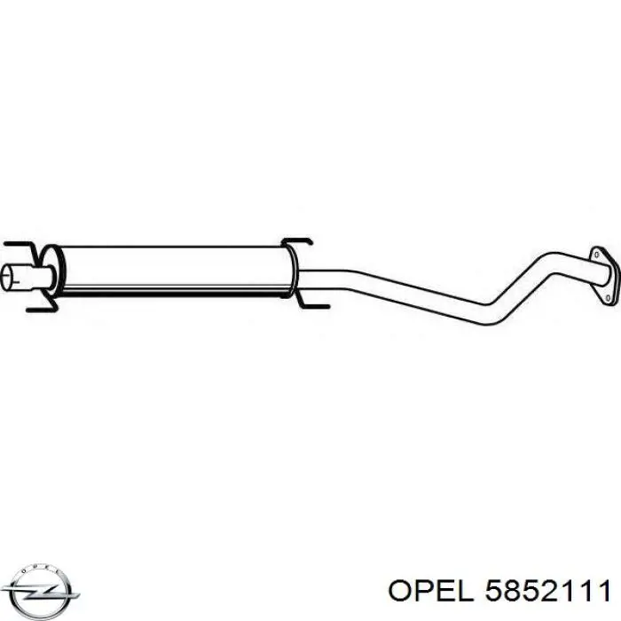 Глушитель, центральная часть Opel 5852111 цена, от 68.84 USD