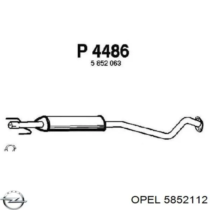 Глушитель задний 5852112 Opel