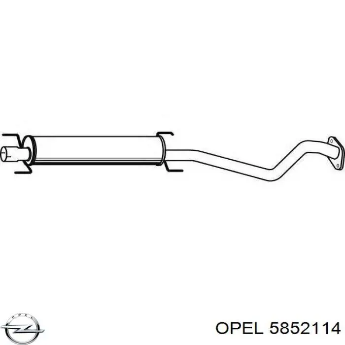 Глушитель, центральная часть Opel 5852114 цена, от 59.84 USD