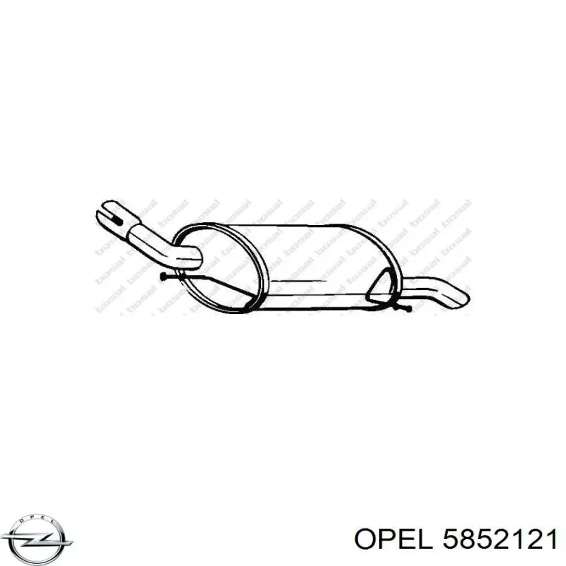 Купить 5852121 Opel Глушитель задний