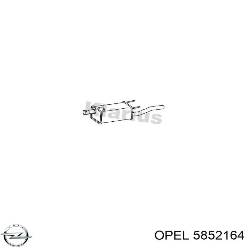 5852164 Opel Выхлопная труба
