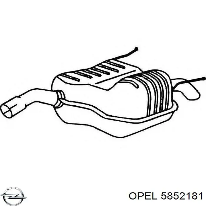 5852181 Opel Выхлопная труба