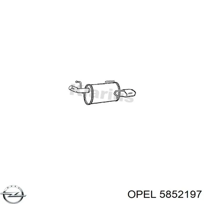 5852197 Opel Выхлопная труба
