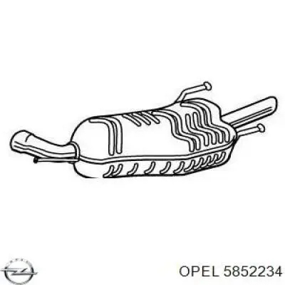 Выхлоп задний Opel 5852234 цена, от 86.12 USD
