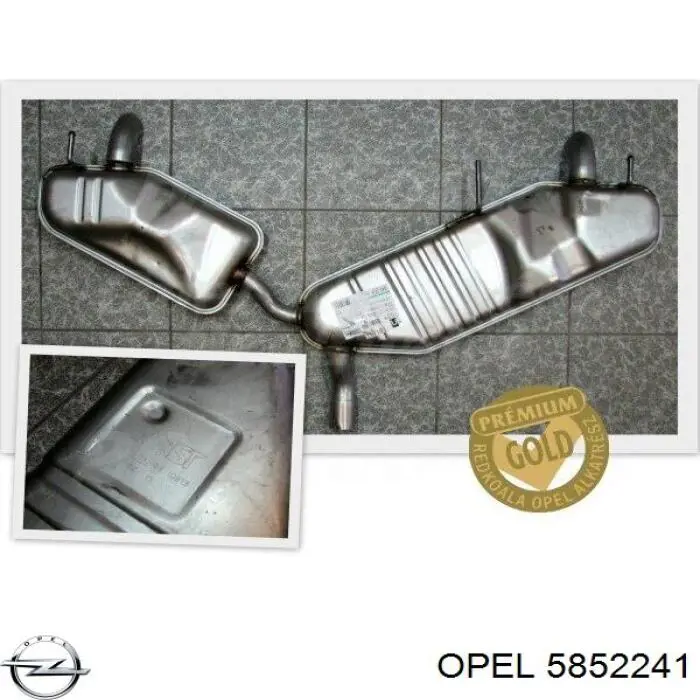 5852241 Opel Выхлопная труба